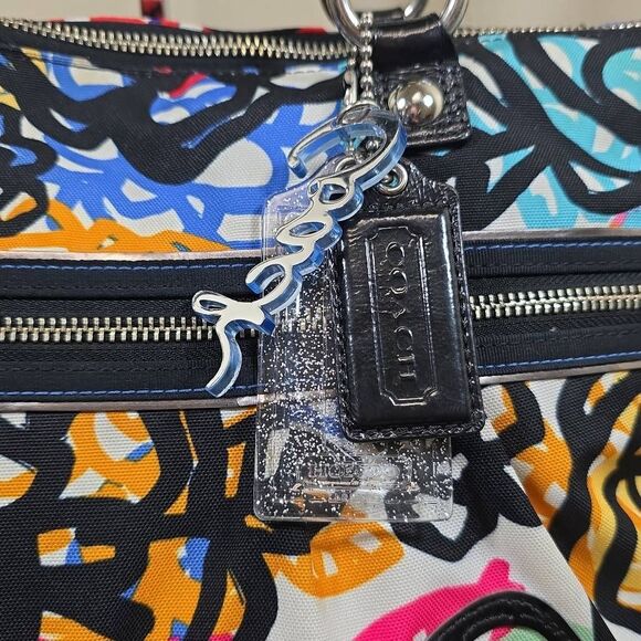 Coach Poppy Graphic Blossom Graffiti Glam Tote - Picture 3 of 14